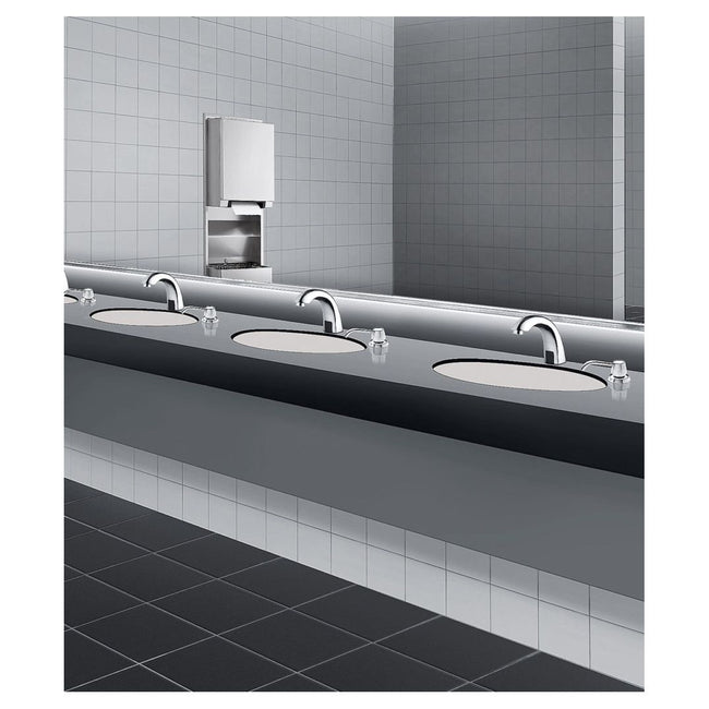 Bobrick 8221 - 4" Spout, Top-Fill 20oz. Manual Liquid Soap Dispenser in Polished Stainless Steel