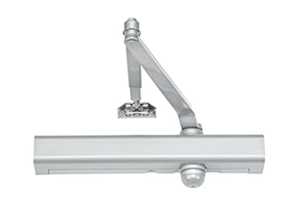 Adjustable Surface Mount Door Closer with Slim Line Cover and Sex Nuts Aluminum Finis