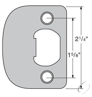 83031-005 UL Radius Corner Full Lip Strike Satin Nickel Finish