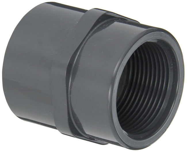 835-012 - PVC Pipe Fitting, Adapter, Schedule 80, 1-1/4" Socket x NPT Female