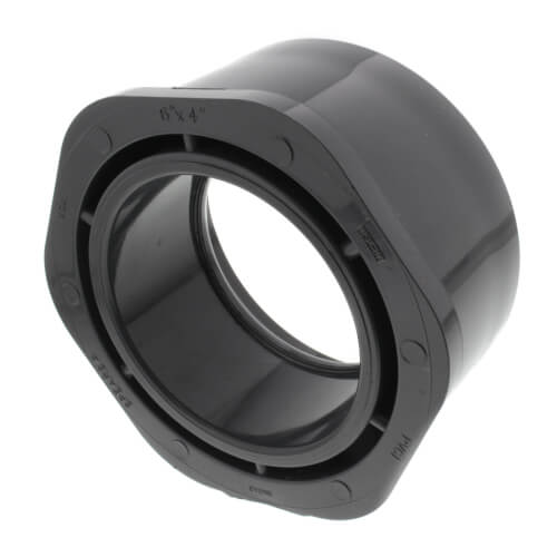 837-532 - PVC Pipe Fitting, Bushing, Schedule 80, 6" Spigot x 4" Socket