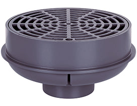 Sioux Chief 841-2P - 2" × 3" PVC QuadDrain Floor Drain w/ Round Polypro Strainer (Hub)
