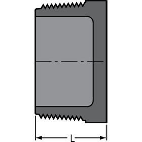 850-020 - PVC Schedule 80 Plugs, MIPT, 2-Inch
