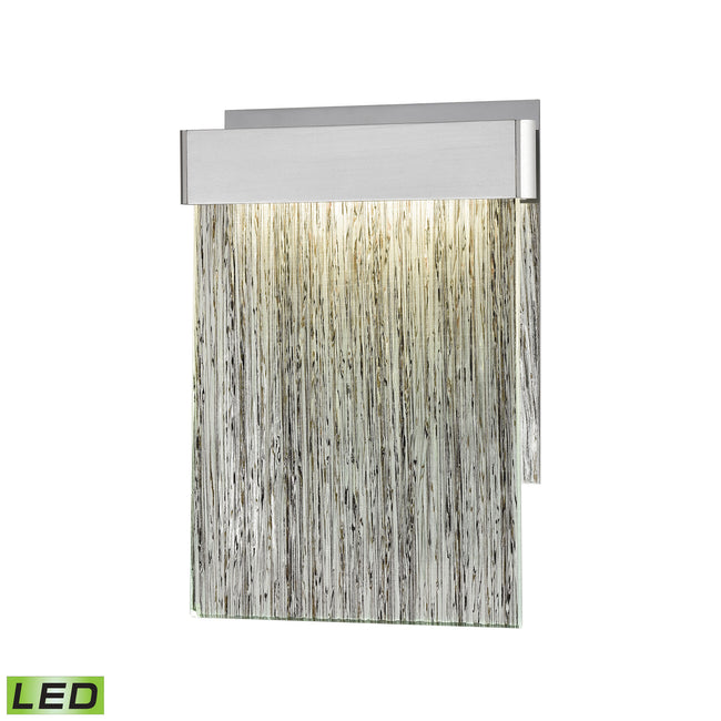 ELK Lighting 85110/LED - Meadowland 8" Wide 1-Light Sconce in Satin Aluminum and Chrome with Texture