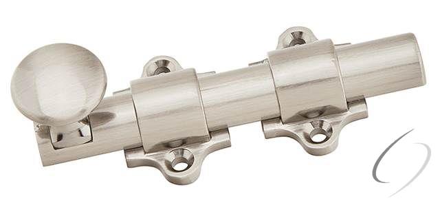 8516US15 4" Dutch Door Bolt Satin Nickel Finish