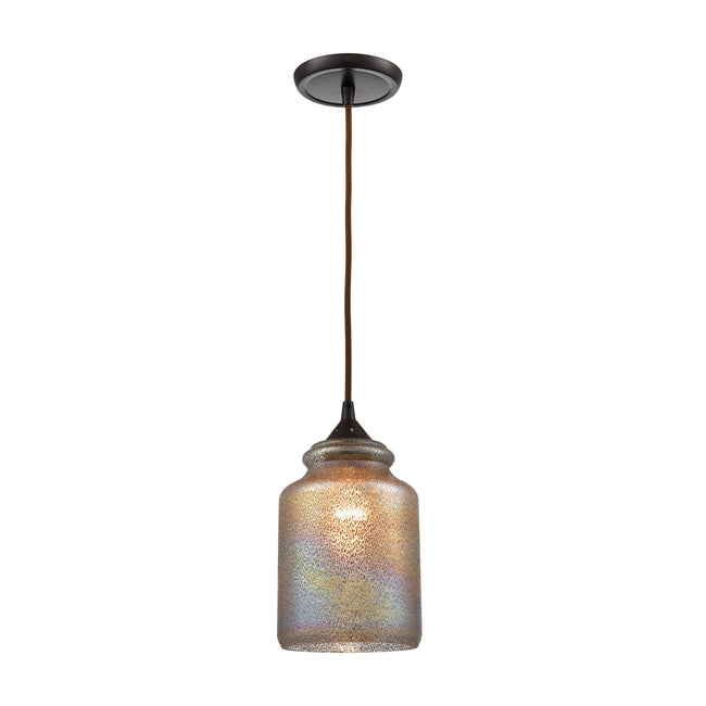 ELK Lighting 85257/1 - Illuminessence 6" Wide 1-Light Mini Pendant in Oil Rubbed Bronze with Texture