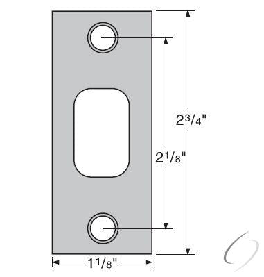 85278-019 - 1-1/8" x 2-3/4" Square Corner Deadbolt Strike for Black and Dark Bronze Finishes