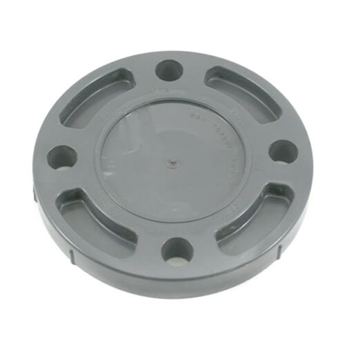 853-030 - PVC Pipe Fitting, Blind Flange, Class 150, Schedule 80, Gray, 3"