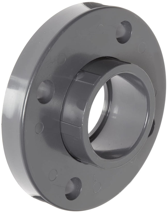 854-012 - PVC Pipe Fitting, Van Stone Flange, Class 150, Schedule 80, Gray, 1-1/4" Socket