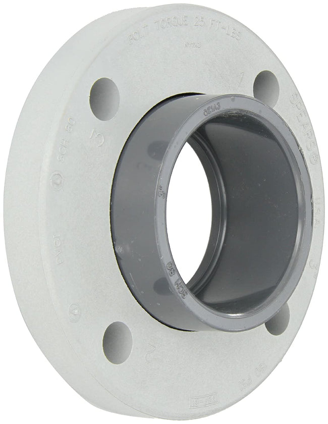854-030 - Glass-Filled PVC Pipe Fitting, Van Stone Flange, Class 150, Schedule 80, 3" Socket