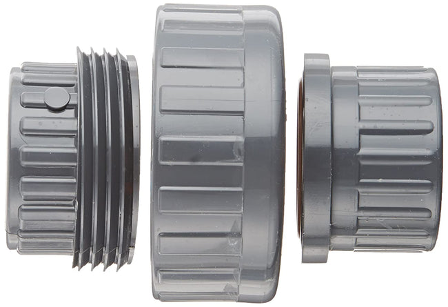 857-007 - PVC Pipe Fitting, Union with Viton O-Ring, Schedule 80, 3/4" Socket