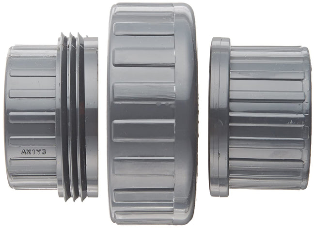 857-012 - PVC Pipe Fitting, Union with Viton O-Ring, Schedule 80, 1-1/4" Socket