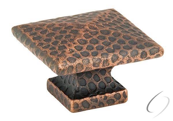 Solid Brass Square Dimpled Cabinet Knob