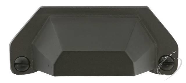 86050FB Bronze Bin Cabinet Pull 4" Center To Center Flat Black Finish