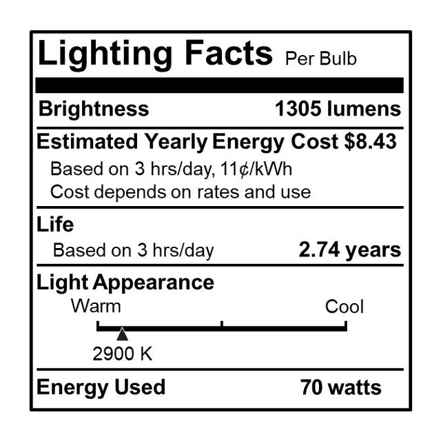 684474 - PAR38 Halogen Light Bulb - 70 Watt - 6 Pack