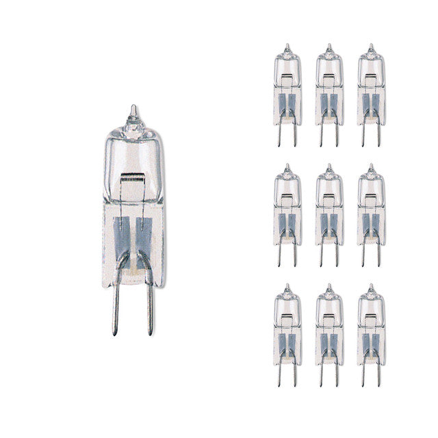 650020 - T3 Clear Halogen Low Voltage Bi-Pin Light Bulb - 20 Watt - 10 Pack