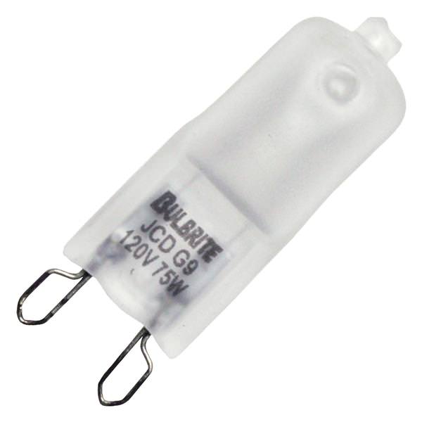 654076 - T4 Frosted Halogen Bi-Pin Light Bulb - 75 Watt - 5 Pack