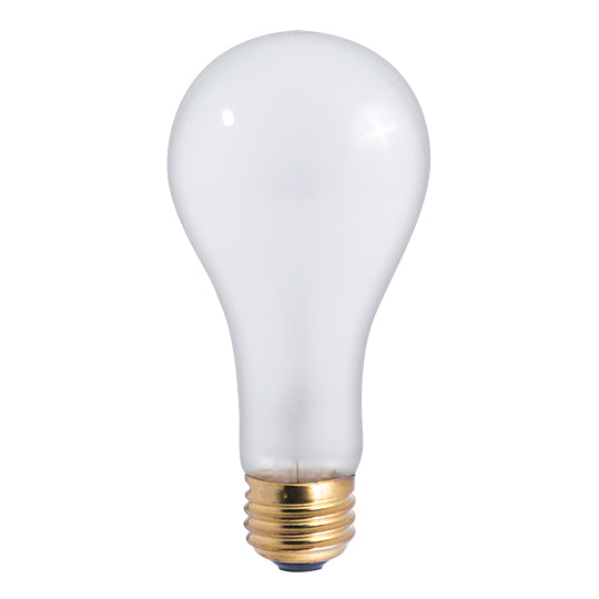100201 - Frosted A23 Incandescent Light Bulb - 200 Watt - 12 Pack