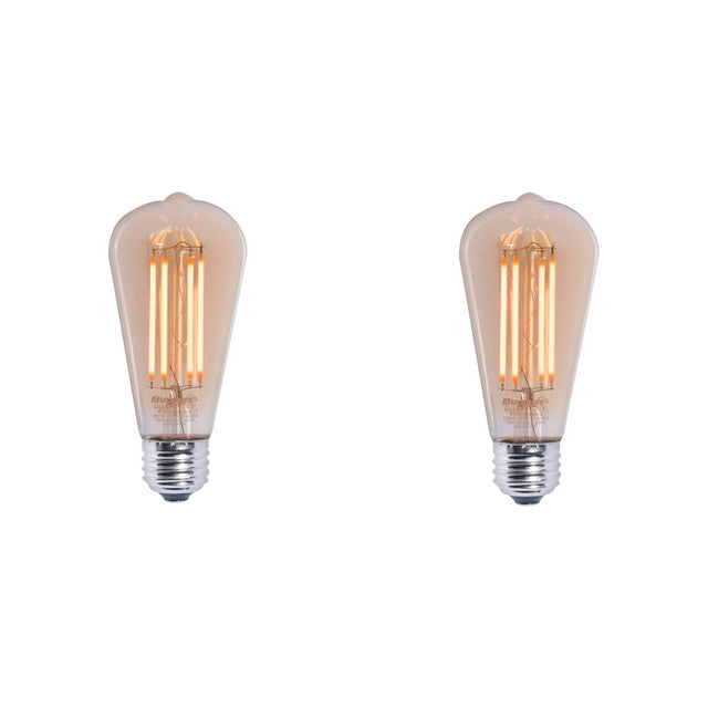 776801 - Filaments Dimmable ST18 LED Light Bulb - 5 Watt - 2200K - 2 Pack