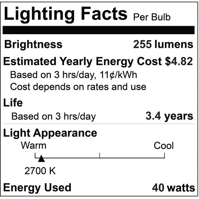 331040 - Globe G25 Clear Medium Base Light Bulb - 40 Watt - 24 Pack