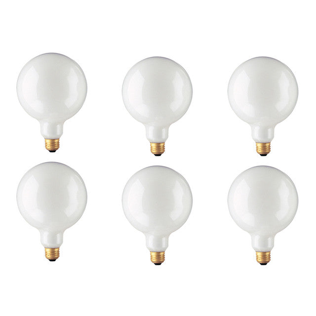 350150 - Globe G40 Frosted Medium Base Light Bulb - 150 Watt - 12 Pack