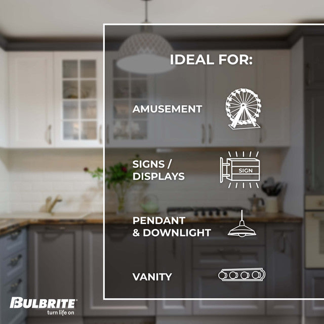 351060 - Globe G40 Clear Medium Base Light Bulb - 60 Watt - 12 Pack