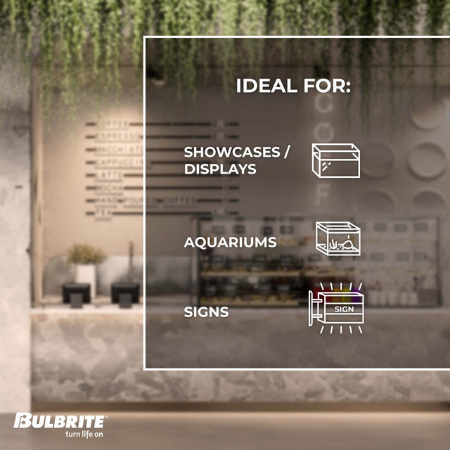 705175 - Tubular T8 Showcase, Aquarium Clear Light Bulb - 75 Watt - 5 Pack