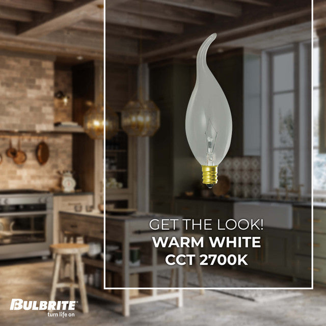 414025 - Decorative Tear Drop Candelabra Bulb - 25 Watt - 14 Pack