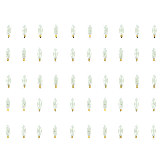 400140 - Torpedo B8 Candelabra Light Bulb - 40 Watt - 50 Pack