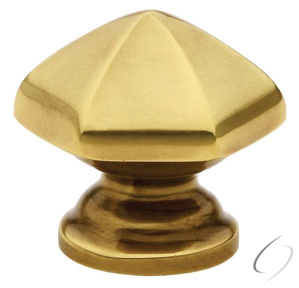 Solid Brass Hexagon Cabinet Knob