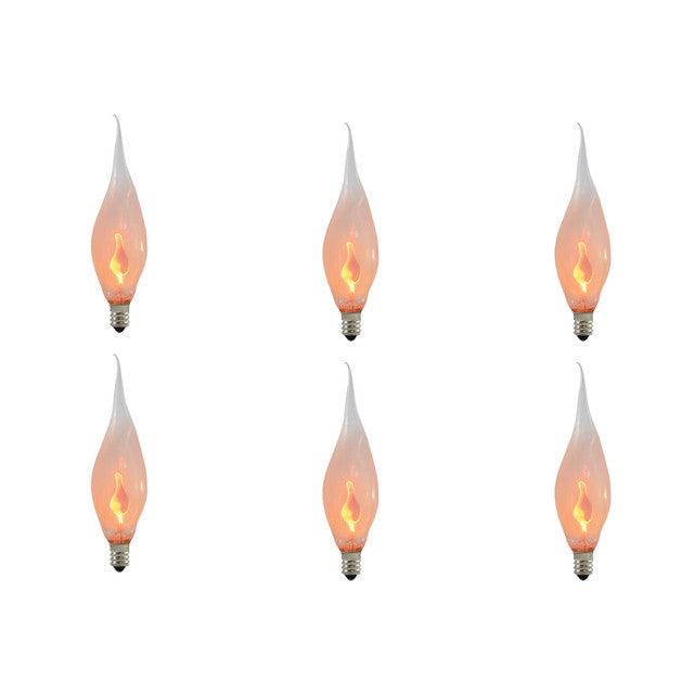 411003 - Silicone & Flicker Candelabra Light Bulb - 3 Watt - 12 Pack
