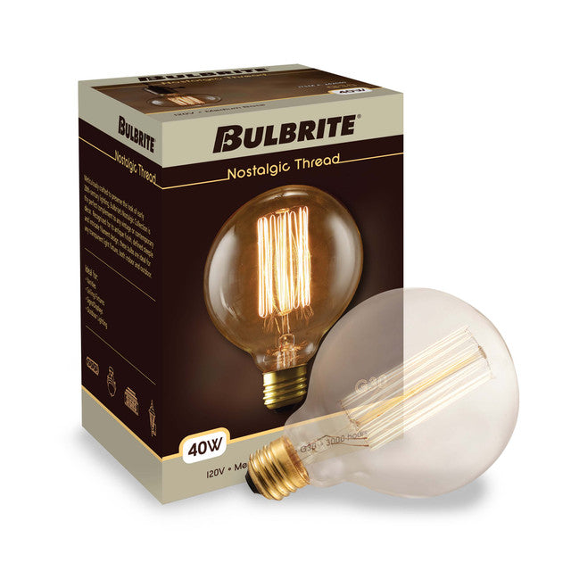 342040 - Nostalgic Globe G30 Light Bulb - 40 Watt - 4 Pack