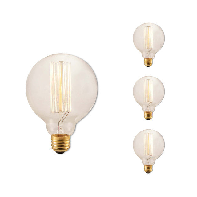 342040 - Nostalgic Globe G30 Light Bulb - 40 Watt - 4 Pack