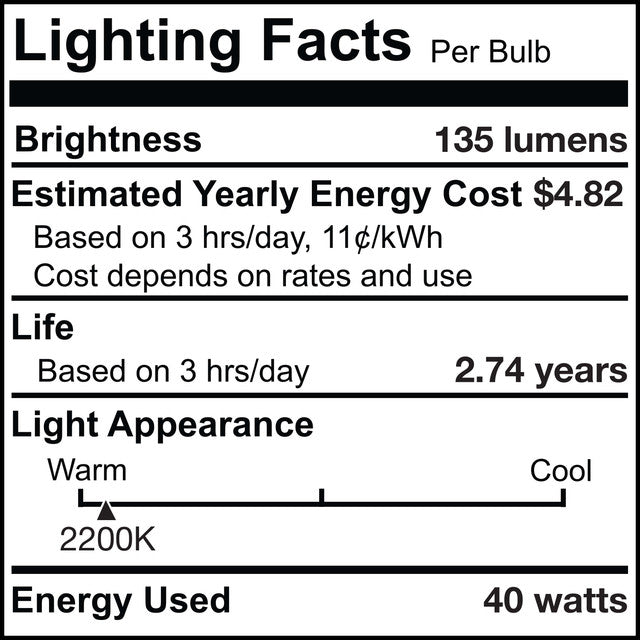 134015 - Nostalgic Thread T14 Light Bulb - 40 Watt - 4 Pack