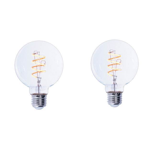 776512 - Filaments Curved G25 LED Light Bulb - 4 Watt - 2200K - 2 Pack