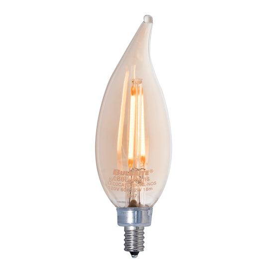 776903 - Filaments Dimmable CA10 LED Light Bulb - 2.5 Watt - 2100K - 4 Pack