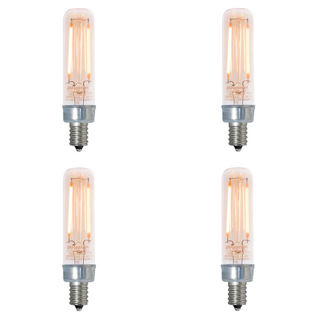 776904 - Filaments Dimmable T6 LED Light Bulb - 2.5 Watt - 2100K - 4 Pack