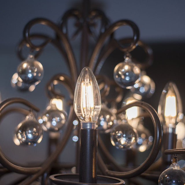 776855 - Filaments Dimmable B11 LED Light Bulb - 2.5 Watt - 2700K - 4 Pack