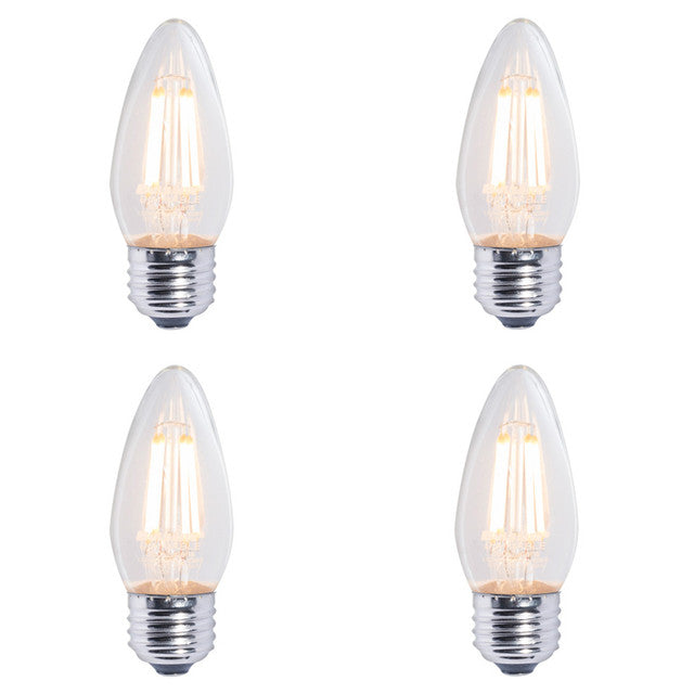 776862 - Filaments Dimmable B11 Medium Base LED Light Bulb - 4.5 Watt - 2700K - 4 Pack