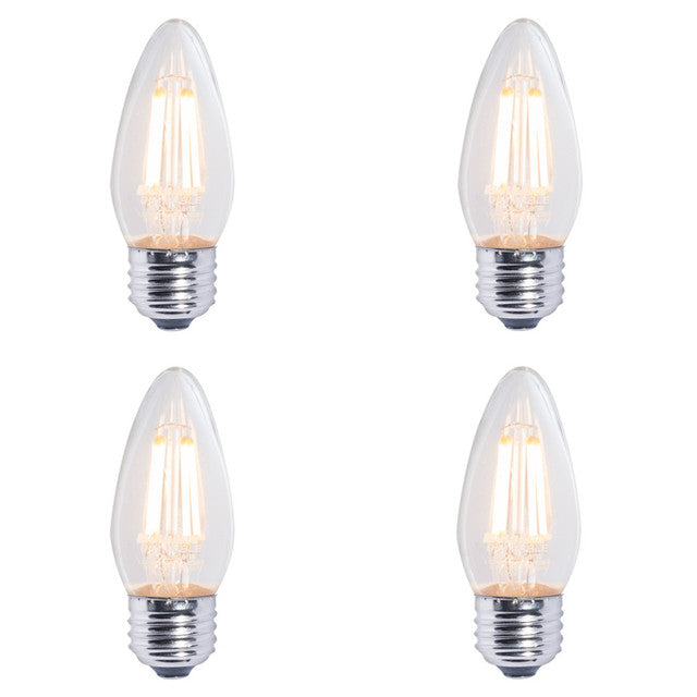 776862 - Filaments Dimmable B11 Medium Base LED Light Bulb - 4.5 Watt - 2700K - 4 Pack