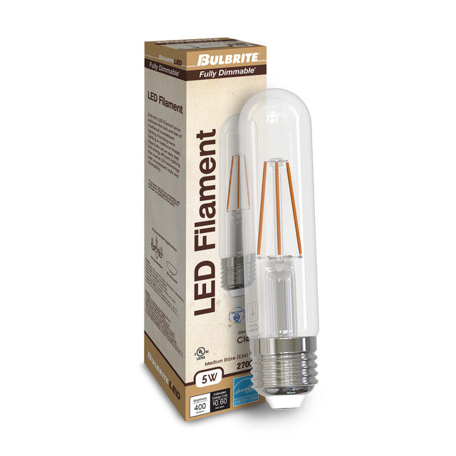 776881 - Filaments Dimmable Tubular T9 LED Light Bulb - 5 Watt - 2700K - 2 Pack