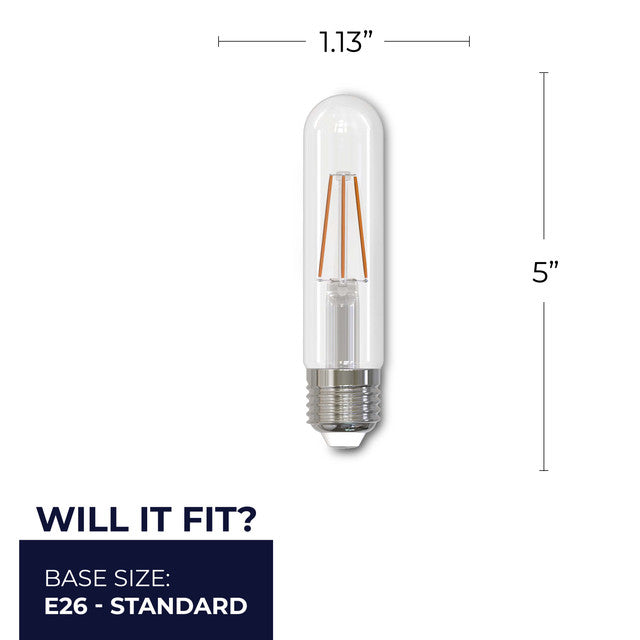 776881 - Filaments Dimmable Tubular T9 LED Light Bulb - 5 Watt - 2700K - 2 Pack