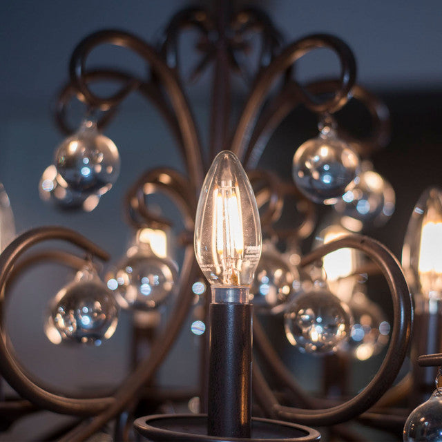 776763 - Filaments Dimmable B11 LED Light Bulb - 4 Watt - 3000K - 4 Pack