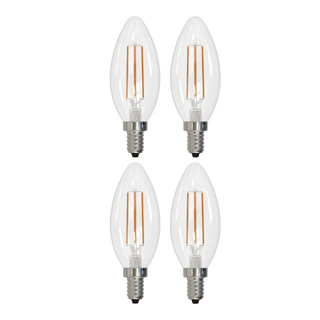776763 - Filaments Dimmable B11 LED Light Bulb - 4 Watt - 3000K - 4 Pack