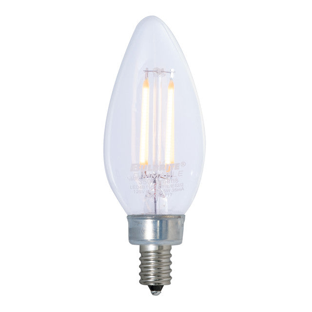 776763 - Filaments Dimmable B11 LED Light Bulb - 4 Watt - 3000K - 4 Pack