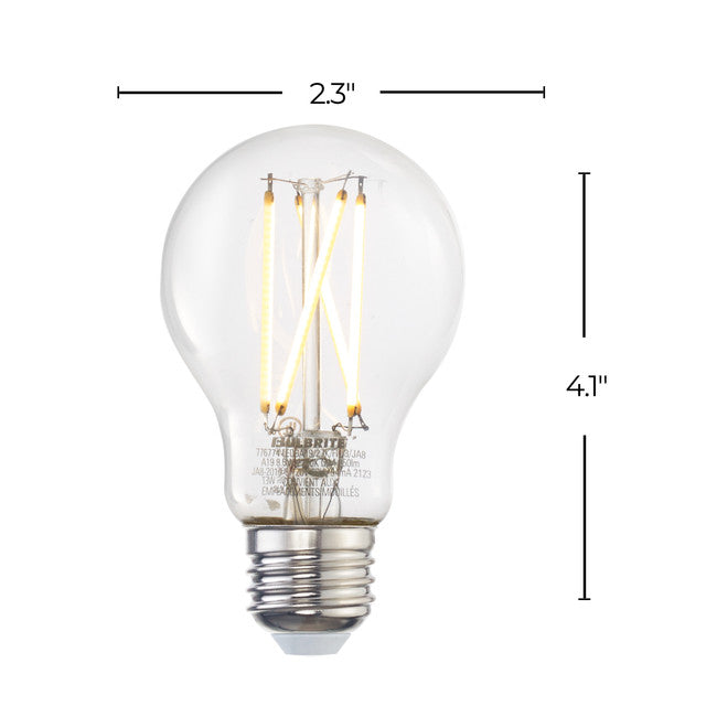 776774 - Filaments Supports A19 LED Light Bulb - 8.5 Watt - 2700K - 2 Pack