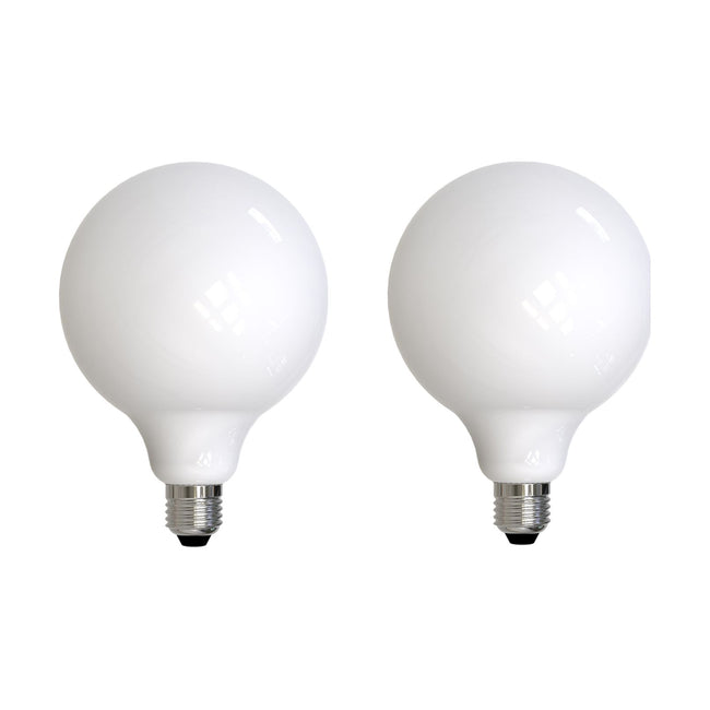 776897 - Filaments Dimmable G40 Milky LED Light Bulb - 8.5 Watt - 2700K - 2 Pack