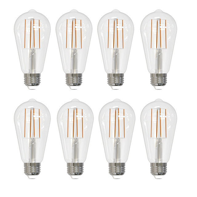 776692 - Edison Style Filaments Dimmable ST18 LED Light Bulb - 7 Watt - 2700K - 8 Pack