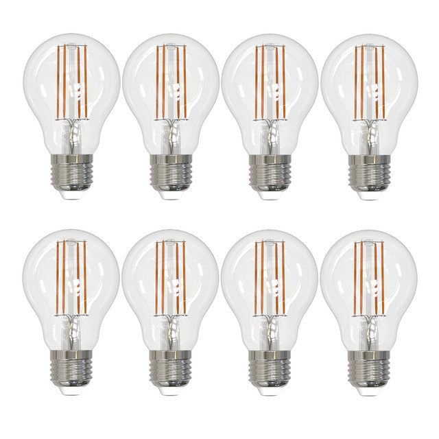 776688 - Filaments Dimmable A19 LED Light Bulb - 7 Watt - 2700K - 8 Pack