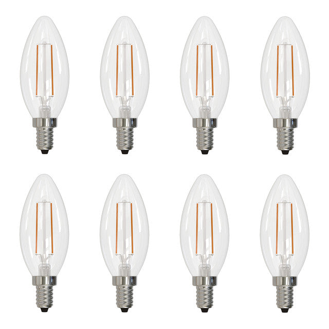776691 - Filaments Dimmable B11 LED Light Bulb - 4 Watt - 3000K - 8 Pack